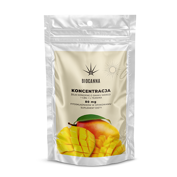 Biocanna żelki konopne CBG KONCENTRACJA mango