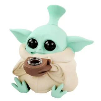Bongo silikonowe Baby Yoda - beżowy