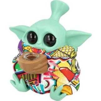 Bongo silikonowe Baby Yoda - kolorowy