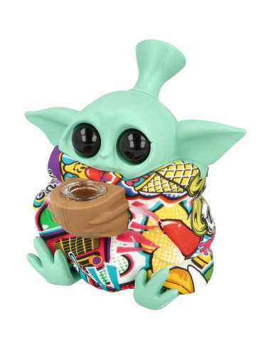 Bongo silikonowe Baby Yoda - kolorowy