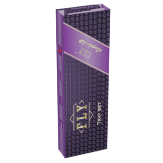 Bibułki FLY Purple Silk Try Set - zestaw z tacką i filtrami
