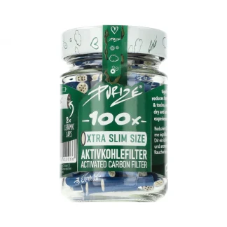 Purize - Filtry węglowe XTRA-SLIM 100szt 6mm BLUE