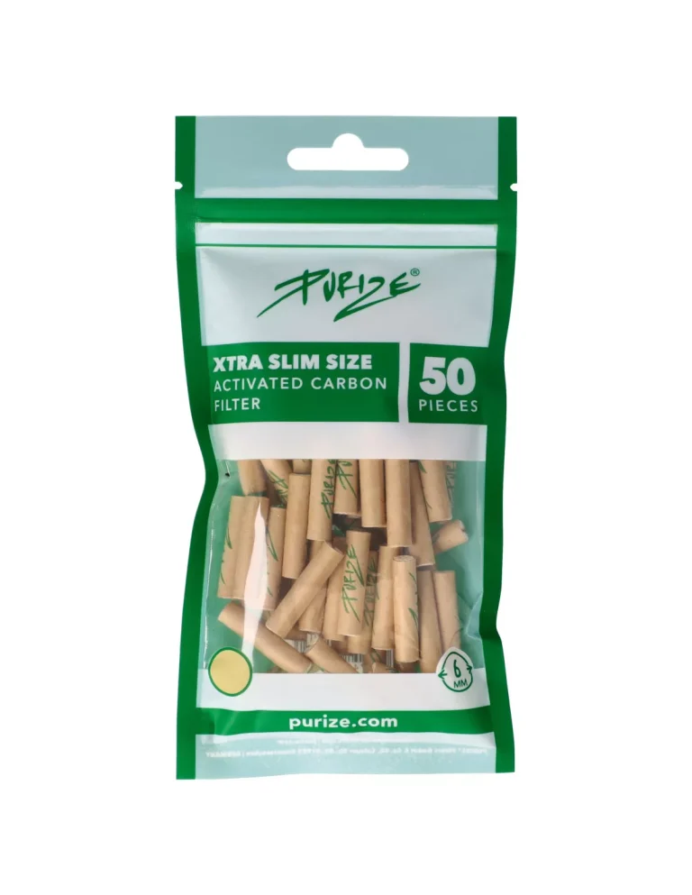 PURIZE - Filtry węglowe XTRA-SLIM Organic 6mm 50szt