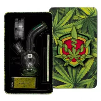 Amsterdam Greenline Bong Giftset - bongo i akcesoria w metalowym pudełku