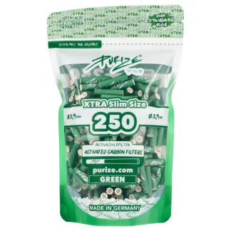 Purize - Filtry węglowe XTRA-SLIM 250szt 6mm GREEN