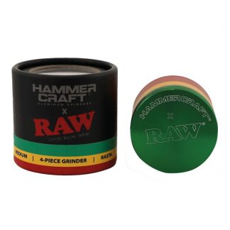 Młynek Grinder RAW HAMMER CRAFT Rasta 55mm 4części