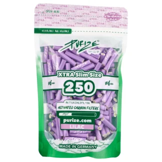Purize - Filtry węglowe XTRA-SLIM 250szt 6mm LILAC