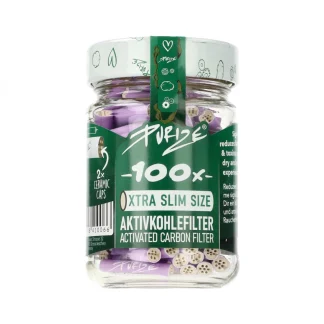 Purize - Filtry węglowe XTRA-SLIM 100szt 6mm LILAC