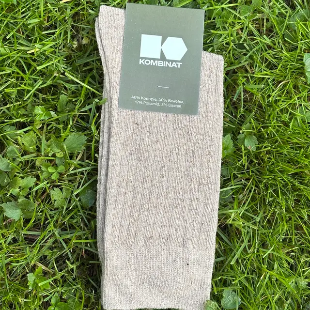 Kombinat konopny - Skarpety konopno-bawełniane w kolorze naturalnym!