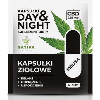 Kapsułki ziołowe DAY&NIGHT - NIGHT 45 kapsułek, 225mg CBD