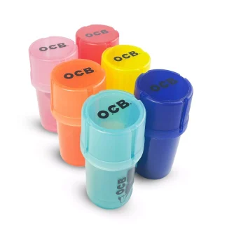 Plastikowy pojemnik i młynek OCB 2w1