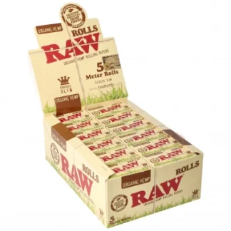RAW ORGANIC ROLLS - Bibułka w rolce brązowa 5 metrów